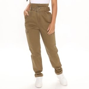 Belted utility pants